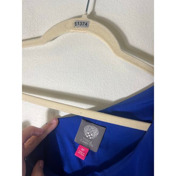 Vince Camuto Royal Blue One Shoulder Dress Size 6P - Picture 3 of 3